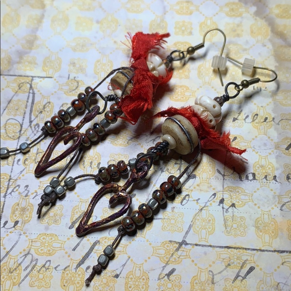 OOAK, BOHO, Gypsy, Steampunk Earrings by Susan Ray